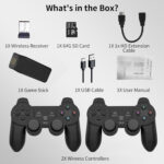 Foreign Holics Retro Game Console Wireless Game Stick | 20,000+ Built-in Classic Games | HDMI Plug & Play TV Video Game Console | 9 Emulators | 2.4GHz Wireless Controllers Free 64GB Memory Card - Image 8