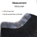 Men Forehead Hairline Toupee Black Human Hair V-Shape Topper Hairpiece PU Thin Skin(Black, 2.5X16cm) - Image 4