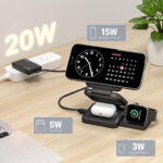 3 in 1 Charging Station Magnetic Foldable Integrated Plug Travel Wireless Charger Stand for Multiple Devices - Image 2