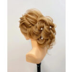 Human Hair Mannequin Head with Hairdresser Training Manikin Cosmetology Doll Head for Hair Styling & Training Practice (22 inches) - Image 3