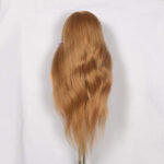 Human Hair Mannequin Head with Hairdresser Training Manikin Cosmetology Doll Head for Hair Styling & Training Practice (22 inches) - Image 6