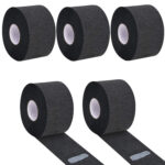 Neck Ruffle Roll Tissue Paper Strip for Salon Barbers Hair Cutting for Personal and Professional Use (5 Rolls, Black)