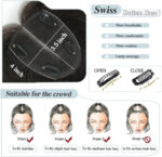 Silk Base Clip-in Scalp Hair Topper Patch for Women Natural Look Thinning Hair Syntetic Topper Wig (Black) - Image 3