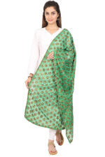 Net Embroidered Chiffon Phulkari Dupatta Chunni with Pranda for Women and Girls - Image 2