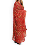 Net Embroidered Chiffon Phulkari Dupatta Chunni with Pranda for Women and Girls - Image 7